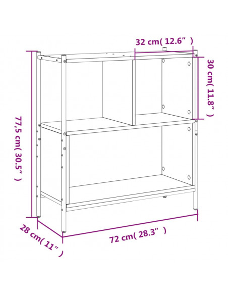 Libreria Rovere Sonoma 72x28x77,5 cm in Legno Multistrato