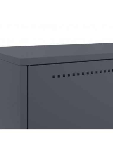 Credenza Antracite 68x39x111,5 cm Acciaio Laminato a Freddo