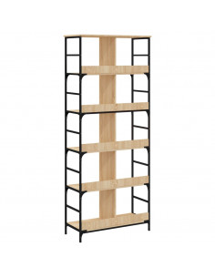Libreria Rovere Sonoma 78,5x33x188,5 cm in Legno Multistrato