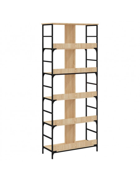 Libreria Rovere Sonoma 78,5x33x188,5 cm in Legno Multistrato