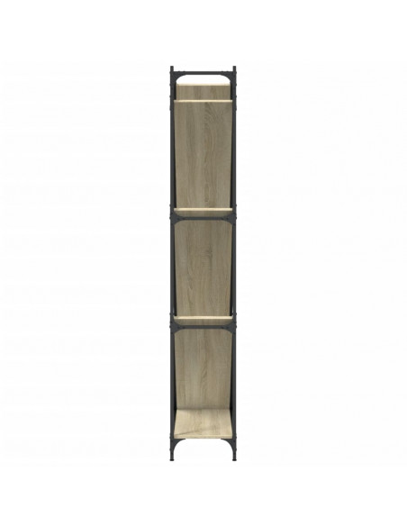 Libreria Rovere Sonoma 79x30x180cm Legno Multistrato e Metallo