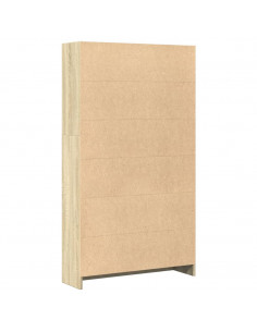 Libreria Rovere Sonoma 80x24x143 cm in Legno Multistrato