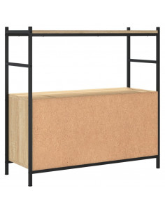 Libreria Rovere Sonoma 80x30x78,5 cm Legno Multistrato e Ferro