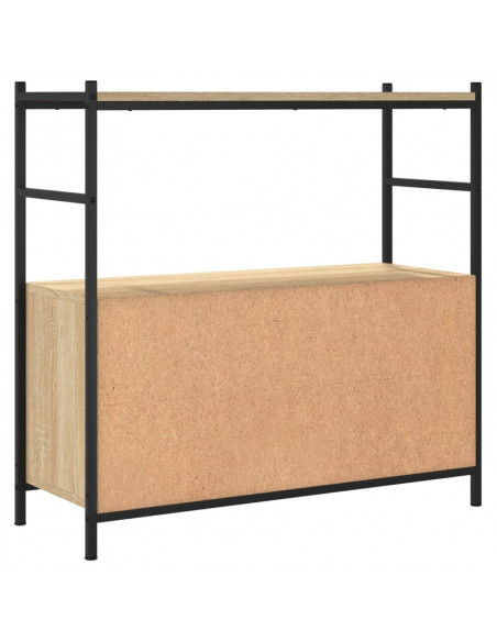 Libreria Rovere Sonoma 80x30x78,5 cm Legno Multistrato e Ferro