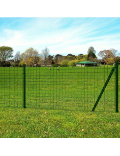 Recinzione Euro in Acciaio 25x0,8 m Verde