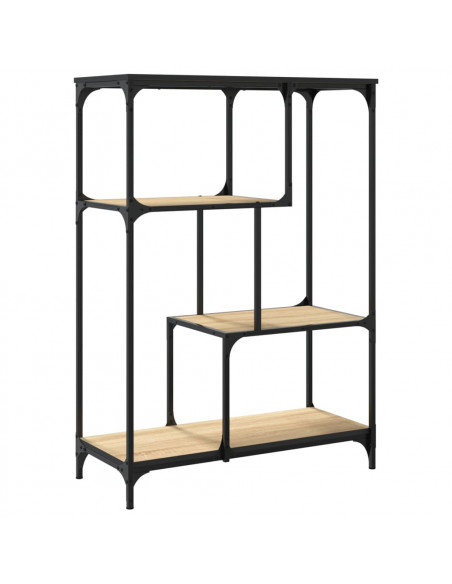 Libreria Rovere Sonoma 81x36x115 cm Legno Multistrato e Acciaio