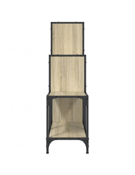 Libreria Rovere Sonoma 92x30x102 cm Legno Multistrato e Metallo
