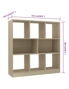 Libreria Rovere Sonoma 97,5x29,5x100 cm in Legno Multistrato