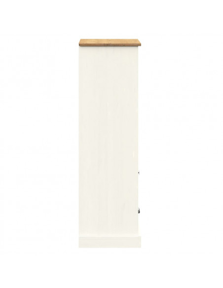 Libreria VIGO 60x35x114,5 cm in Legno Massello di Pino Bianco