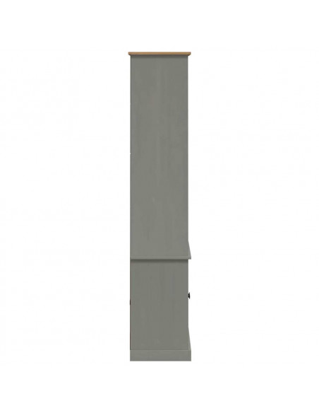 Libreria VIGO 85x35x170 cm in Legno Massello di Pino Grigio