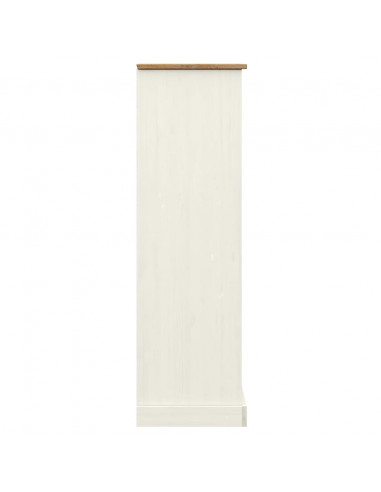 Libreria VIGO 90x35x114,5 cm in Legno Massello di Pino Bianco
