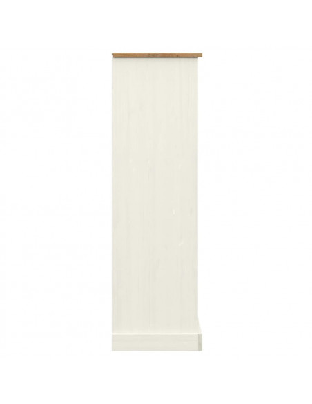 Libreria VIGO 90x35x114,5 cm in Legno Massello di Pino Bianco