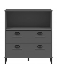 Libreria VIKEN Grigio Antracite 80x40x90 cm Legno Massello Pino