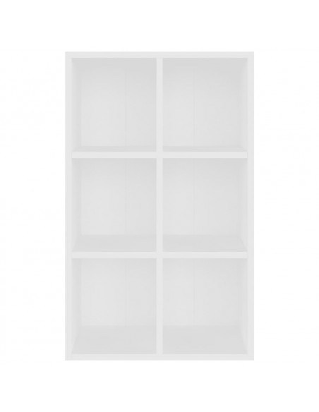 Libreria/Credenza Bianca 66x30x98 cm in Legno Multistrato