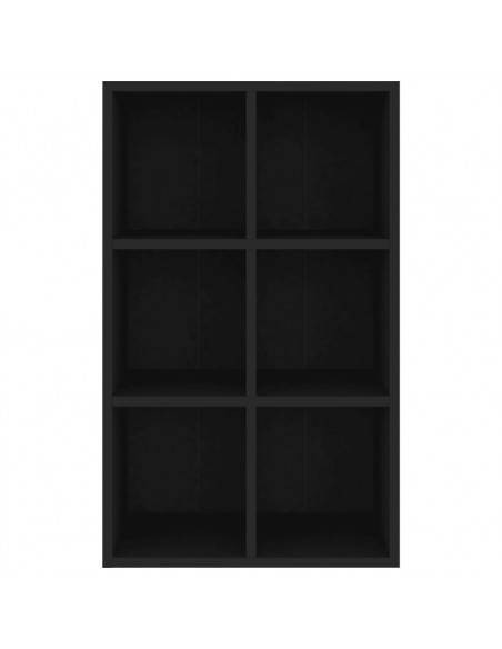 Libreria/Credenza Nera 66x30x98 cm in Legno Multistrato