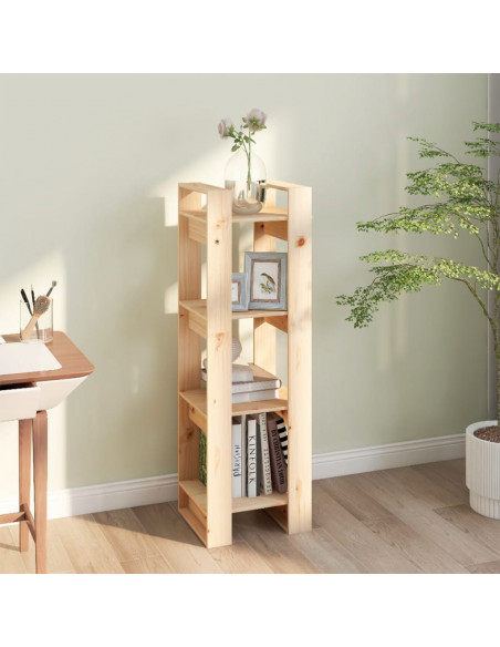 Libreria/Divisorio 41x35x125 cm in Legno Massello di Pino