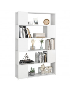 Libreria/Divisorio Bianco 100x24x155 cm in Legno Multistrato