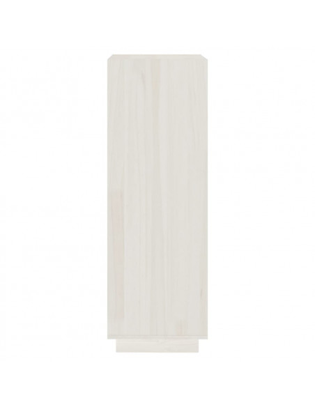 Libreria/Divisorio Bianco 40x35x103cm in Legno Massello di Pino