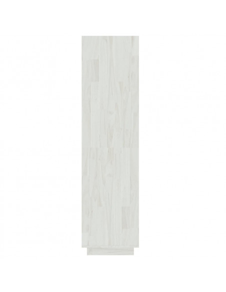 Libreria/Divisorio Bianco 40x35x135cm in Legno Massello di Pino