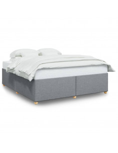 Giroletto senza Materasso Grigio Chiaro 200x200 cm Tessuto 2