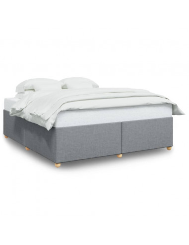 Giroletto senza Materasso Grigio Chiaro 200x200 cm Tessuto