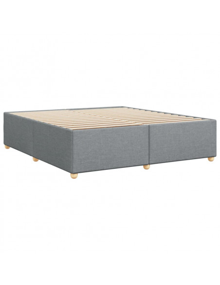 Giroletto senza Materasso Grigio Chiaro 200x200 cm Tessuto