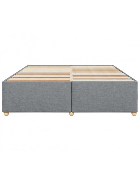 Giroletto senza Materasso Grigio Chiaro 200x200 cm Tessuto
