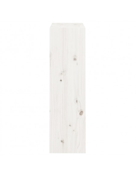 Libreria/Divisorio Bianco 60x30x103,5 cm Legno Massello di Pino