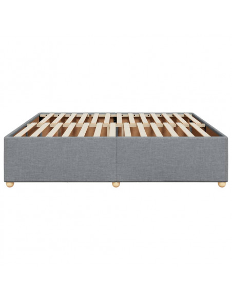 Giroletto senza Materasso Grigio Chiaro 200x200 cm Tessuto