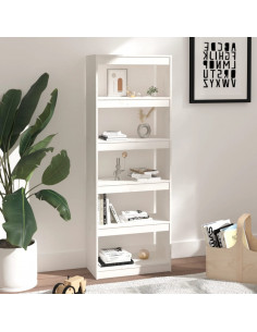 Libreria/Divisorio Bianco 60x30x167,5 cm in Massello di Pino
