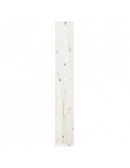 Libreria/Divisorio Bianco 60x30x199,5 cm Legno Massello di Pino