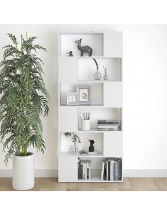 Libreria/Divisorio Bianco 80x24x186 cm in Truciolato