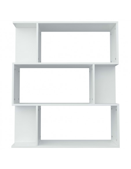Libreria/Divisorio Bianco 80x24x96 cm in Legno Multistrato