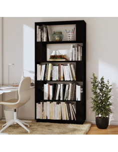 Libreria/Divisorio Bianco 80x25x163,5 cm Legno Massello