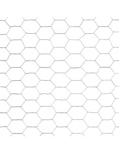 Recinzione in Rete per Pollaio Acciaio Zincato 25x1,2 m Argento