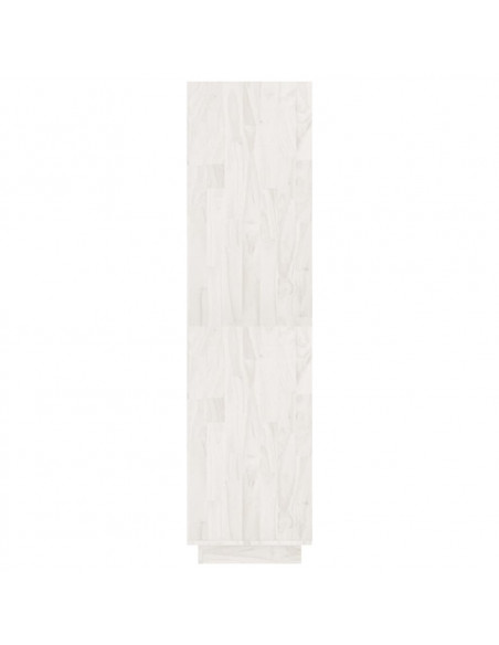Libreria/Divisorio Bianco 80x35x135 cm Legno Massello di Pino