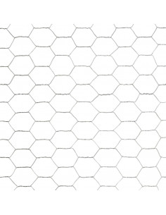 Recinzione in Rete per Pollaio Acciaio Zincato 25x1,5m Argento