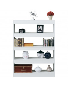 Libreria/Divisorio Bianco Lucido 100x30x135 cm