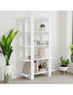 Libreria/Divisorio Bianco Lucido 100x30x160 cm