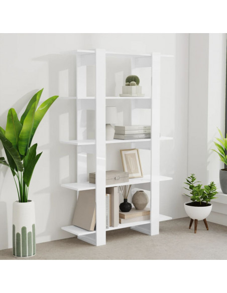 Libreria/Divisorio Bianco Lucido 100x30x160 cm