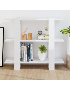 Libreria/Divisorio Bianco Lucido 100x30x87 cm