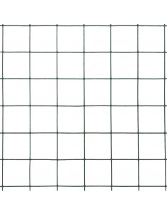 Recinzione in Rete per Pollaio in Acciaio e PVC 10x0,5 m Verde