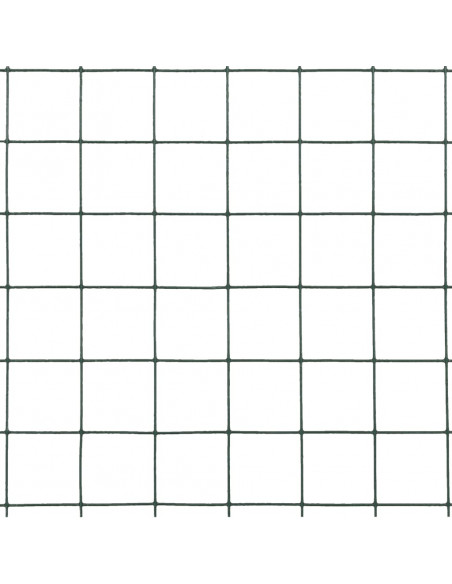 Recinzione in Rete per Pollaio in Acciaio e PVC 10x0,5 m Verde