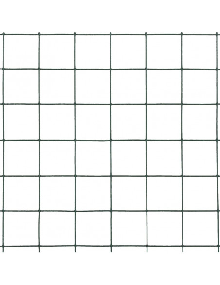 Recinzione in Rete per Pollaio in Acciaio e PVC 10x0,5 m Verde