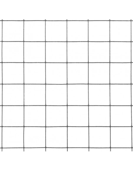 Recinzione in Rete per Pollaio in Acciaio e PVC 10x1 m Grigio