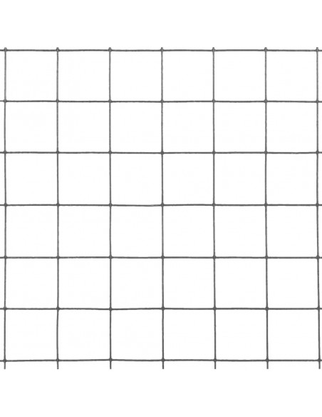 Recinzione in Rete per Pollaio in Acciaio e PVC 10x1 m Grigio