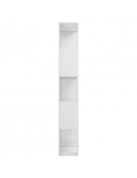 Libreria/Divisorio Bianco Lucido 45x24x159 cm Legno Multistrato