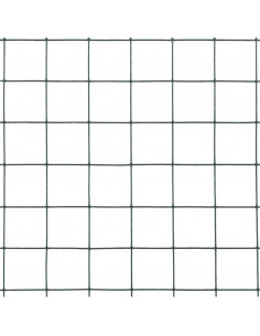 Recinzione in Rete per Pollaio in Acciaio e PVC 10x1,5 m Verde