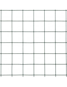 Recinzione in Rete per Pollaio in Acciaio e PVC 10x1,5 m Verde