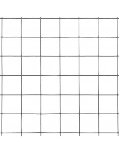 Recinzione in Rete per Pollaio in Acciaio e PVC 25x0,5 m Grigia